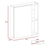 Gabinete de Baño Labelle Miel 45x49.7cm Cuadrado con Espejo y con Tres Entrepaños - Gabinetes | Bylmo