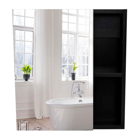 Gabinete de Baño Labelle Wengue 45x49.7cm Cuadrado con Espejo y con Tres Entrepaños - Gabinetes de Baño | Bylmo