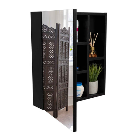 Gabinete de Baño Labelle Wengue 45x49.7cm Cuadrado con Espejo y con Tres Entrepaños - Gabinetes de Baño | Bylmo