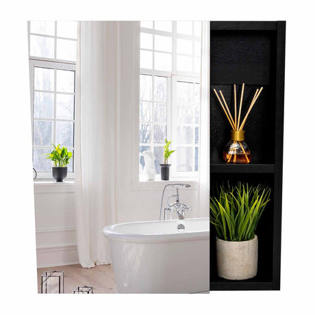 Gabinete de Baño Labelle Wengue 45x49.7cm Cuadrado con Espejo y con Tres Entrepaños - Gabinetes de Baño | Bylmo