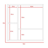 Gabinete de Baño Sines Blanco 60x60cm Cuadrado con Espejo y con Dos Entrepaños - Gabinetes | Bylmo
