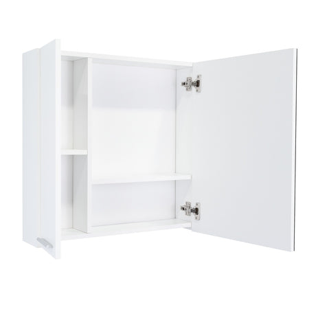 Gabinete de Baño Sines Blanco 60x60cm Cuadrado con Espejo y con Dos Entrepaños - Gabinetes | Bylmo