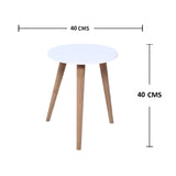 Mesa de Centro Blanco 40x50cm Triangular con Patas - Mesas | Bylmo