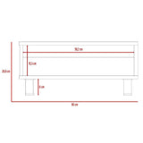 Mesa de Centro Eclipse Blanco 60x26cm Rectangular con Patas y con Compartimientos