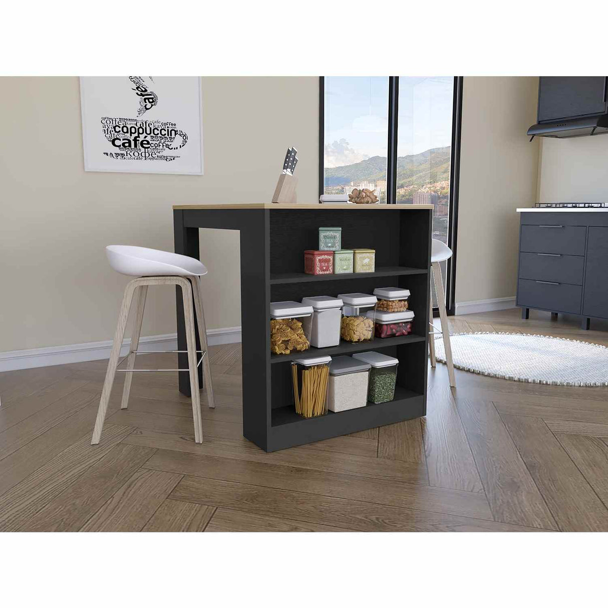 Mesa Auxiliar Tanna Wengue 79 cm Rectangular Elevada - Mesas Auxiliares | Bylmo