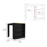 Mesa Auxiliar Tanna Wengue 79 cm Rectangular Elevada - Mesas Auxiliares | Bylmo