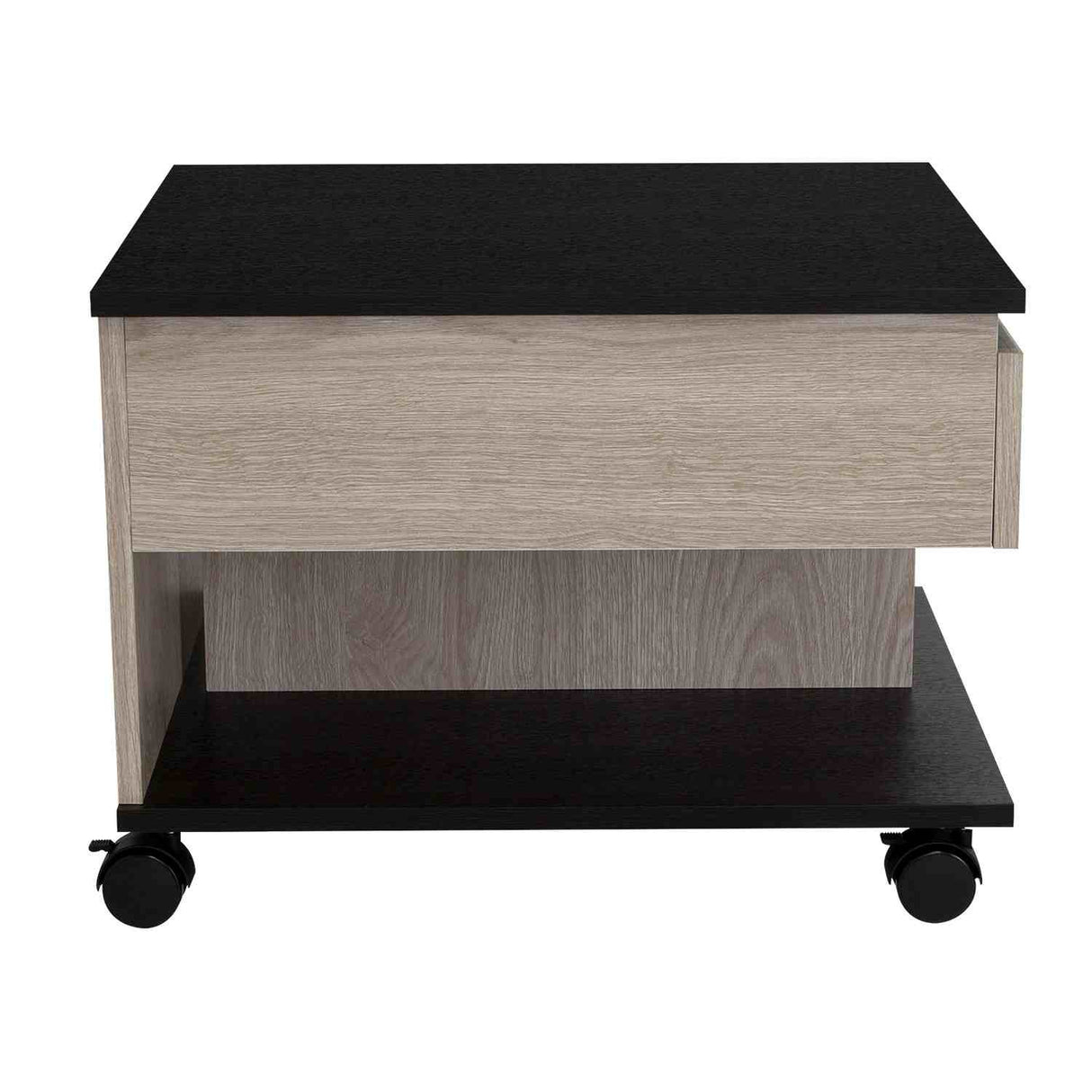 Mesa de Centro Ceniza 55x39cm Rectangular Transformable Con Ruedas - Mesas | Bylmo
