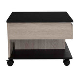 Mesa de Centro Ceniza 55x39cm Rectangular Transformable Con Ruedas - Mesas | Bylmo