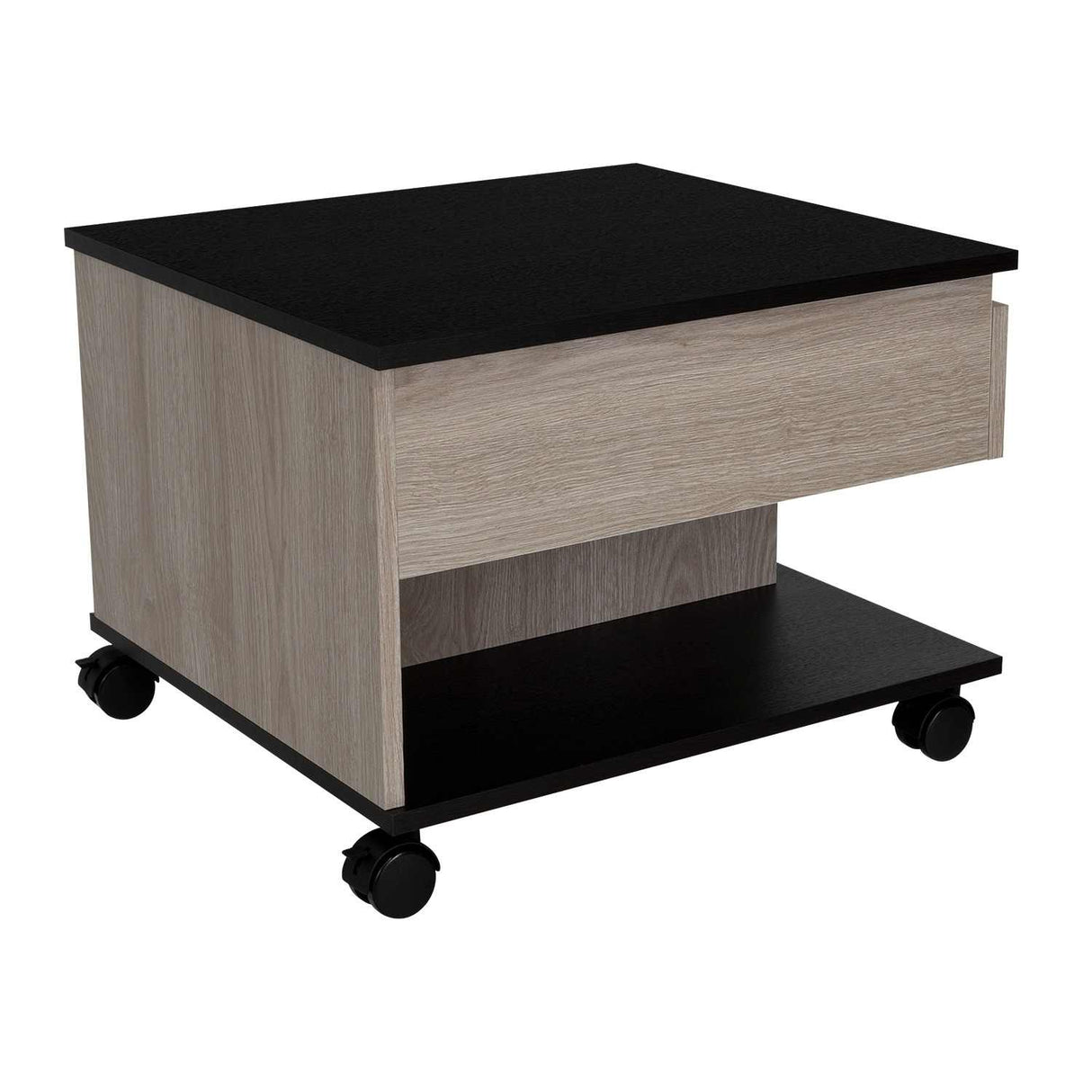 Mesa de Centro Ceniza 55x39cm Rectangular Transformable Con Ruedas - Mesas | Bylmo