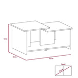 Mesa de Centro Wema Wengue 80x45.1cm Rectangular y con Compartimientos - Mesas | Bylmo