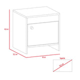 Mesa de Noche Colore Rovere 40x41.6cm con Una Puerta - Mesas de Noche | Bylmo