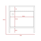 Mesa de Noche Colore Rovere 40x41.6cm con Una Puerta - Mesas de Noche | Bylmo