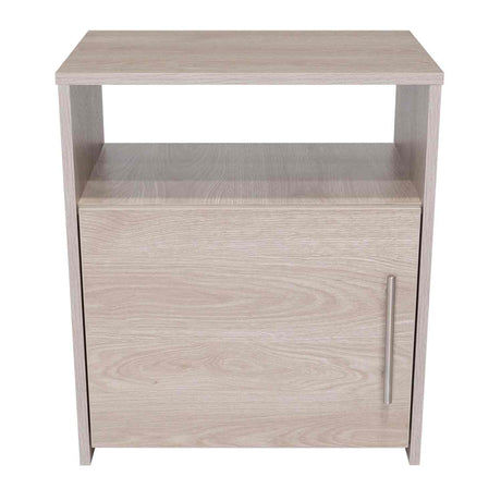 Mesa de Noche Nordico Ceniza 50.5x58cm con Un Compartimiento y con Una Puerta - Mesas de Noche | Bylmo