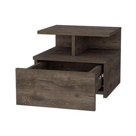 Mesa de Noche Flotante Bellota 36x30cm con Un Cajón y con Un Compartimiento - Mesas de Noche | Bylmo