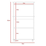 Mueble Microondas Italia Blanco y Wengue 63.1x113.5cm sin Cajones y con Dos Puertas - Muebles Organizadores | Bylmo