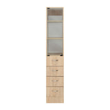 Torre de Baño Vanguard Rovere 30.4x173.45cm con Cuatro Cajones y con Dos Entrepaños - Gabinetes | Bylmo