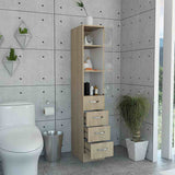 Torre de Baño Vanguard Rovere 30.4x173.45cm con Cuatro Cajones y con Dos Entrepaños - Gabinetes | Bylmo
