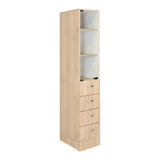 Torre de Baño Vanguard Rovere 30.4x173.45cm con Cuatro Cajones y con Dos Entrepaños - Gabinetes | Bylmo