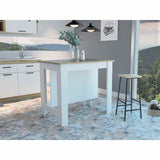 Mueble Auxiliar de Cocina Cala Blanco y Duna 103x90cm con Dos Entrepaños y con Tres Comportamientos - Muebles Organizadores | Bylmo