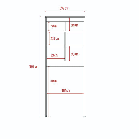 Optimizador de Baño Duo Blanco 63x160cm sin Cajones y con Tres Entrepaños - Gabinetes | Bylmo