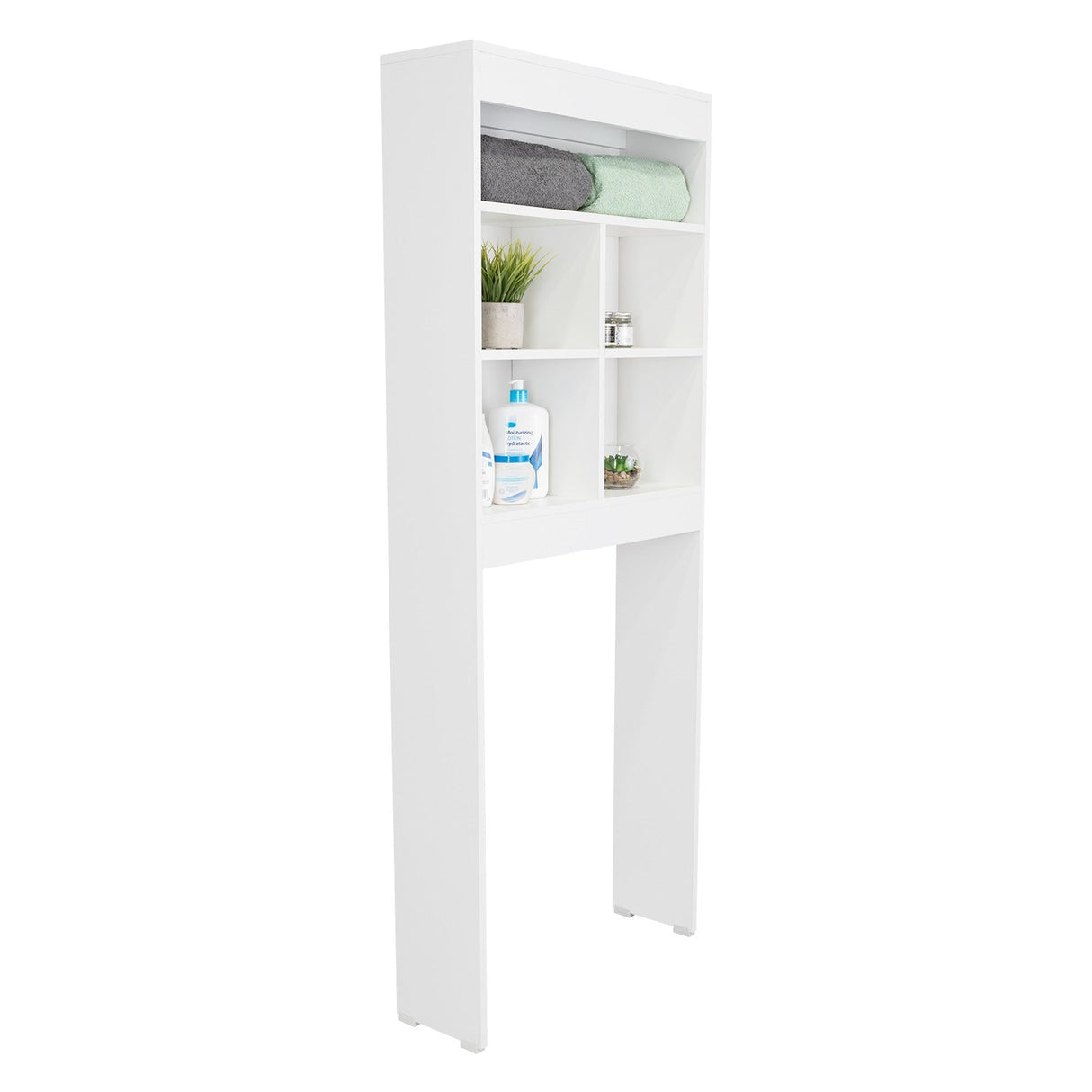 Optimizador de Baño Duo Blanco 63x160cm sin Cajones y con Tres Entrepaños