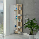 Optimizador de Baño Bath Rovere y Blanco 51.2x178.1cm sin Cajones y con Cuatro Entrepaños - Gabinetes | Bylmo