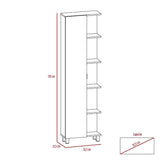 Optimizador de Baño Bath Rovere y Blanco 51.2x178.1cm sin Cajones y con Cuatro Entrepaños