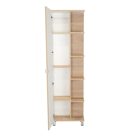 Optimizador de Baño Bath Rovere y Blanco 51.2x178.1cm sin Cajones y con Cuatro Entrepaños - Gabinetes | Bylmo