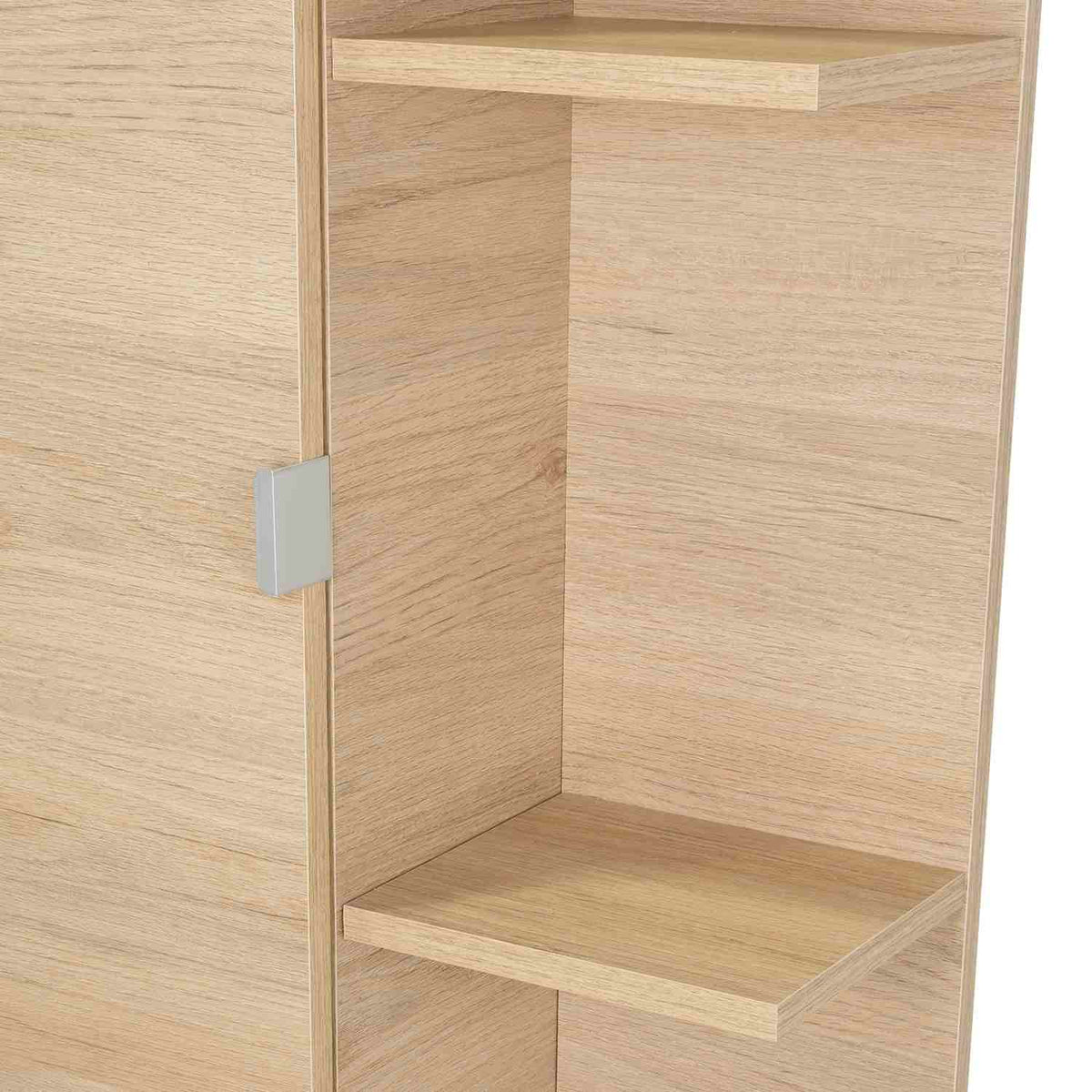 Optimizador de Baño Bath Rovere y Blanco 51.2x178.1cm sin Cajones y con Cuatro Entrepaños