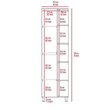 Mueble para Baño Esquinero Urano Blanco 51.2x158cm sin Cajones y con Cuatro Entrepaños - Gabinetes | Bylmo