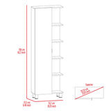 Mueble para Baño Esquinero Urano Blanco 51.2x158cm sin Cajones y con Cuatro Entrepaños - Gabinetes | Bylmo
