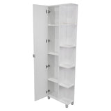 Mueble para Baño Esquinero Urano Blanco 51.2x158cm sin Cajones y con Cuatro Entrepaños - Gabinetes | Bylmo