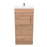 Mueble para Lavamanos Madrid Miel 40x88cm Individual con Lavamanos con Una Puerta - Gabinetes | Bylmo