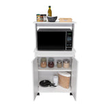 Mueble Microondas Blanco 63x113.5cm con Dos Entrepaños y Tres Compartimientos - Cocinas | Bylmo
