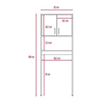 Ahorrador de Espacio para Baño Siena Blanco 63x160cm sin Cajones y con Un Entrepaño - Gabinetes | Bylmo