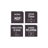 Mueble Superior Sareni Para Lado Derecho Coñac 120 cm con Locero sin Campana - Muebles Superiores | Bylmo