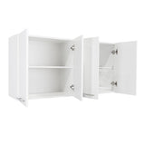 Mueble Superior de Cocina Blanco 120x60cm con Un Entrepaño y con Cuatro Puertas