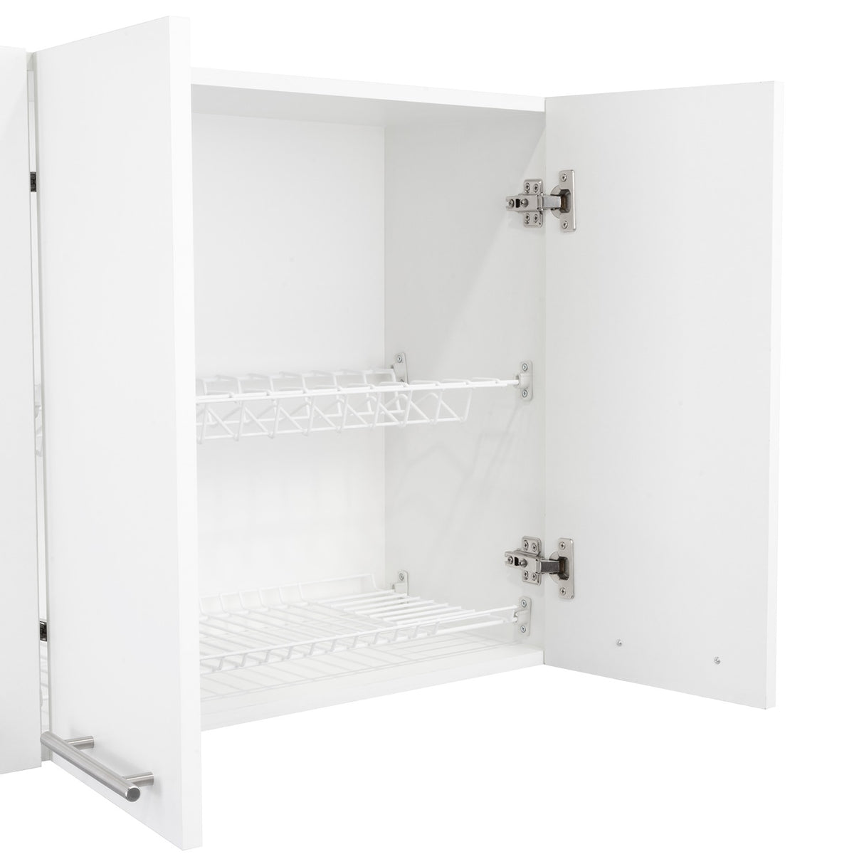 Mueble Superior de Cocina Blanco 120x60cm con Un Entrepaño y con Cuatro Puertas