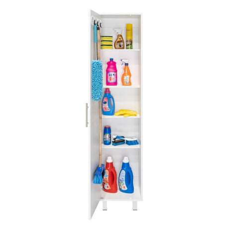 Mueble de Aseo Laska Blanco 40x180cm con Una Puerta - Muebles de Aseo y Ropas | Bylmo