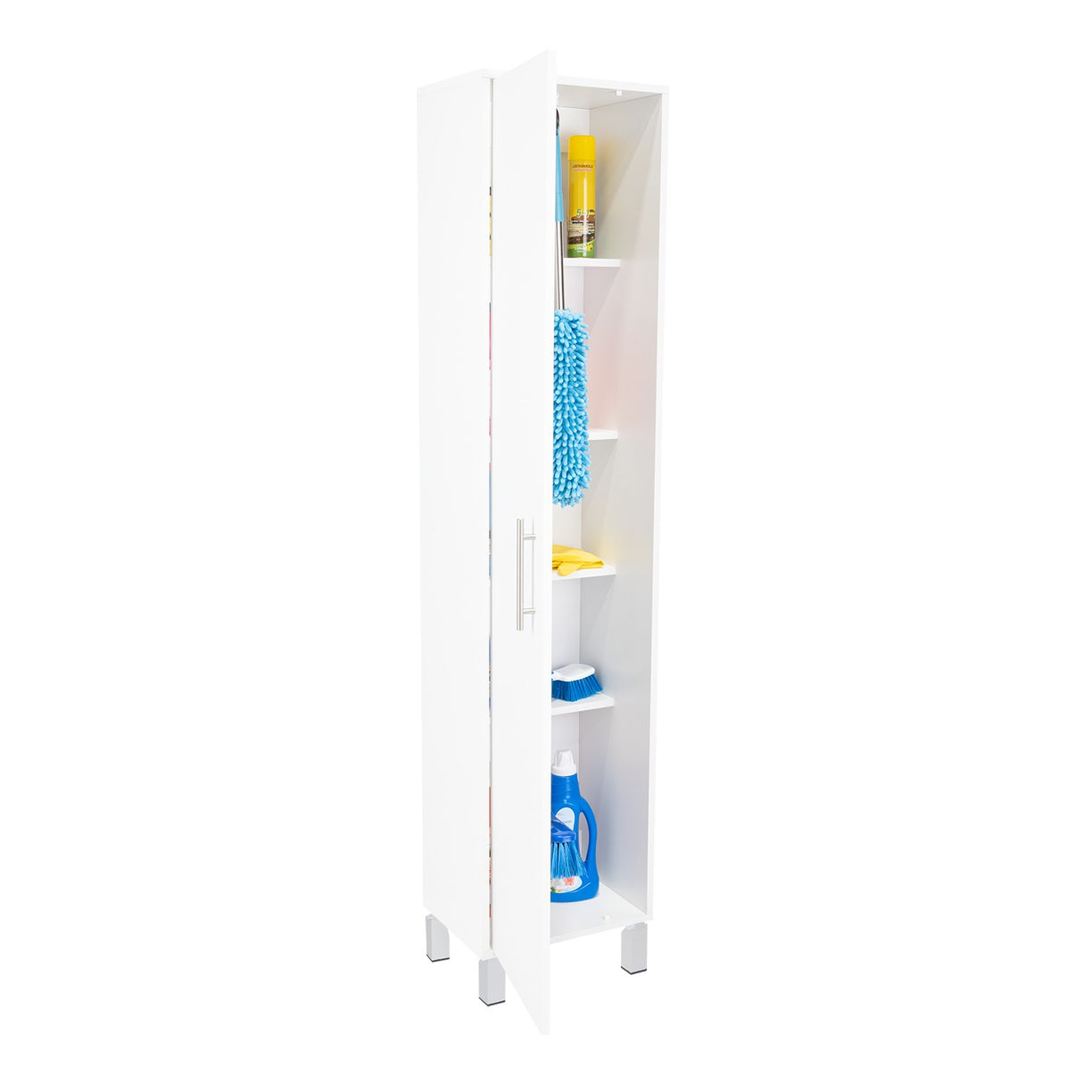 Mueble de Aseo Laska Blanco 40x180cm con Una Puerta - Muebles de Aseo y Ropas | Bylmo