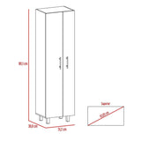 Mueble de Aseo Nala Blanco 51x181.1cm con Dos Puertas - Muebles Organizadores | Bylmo