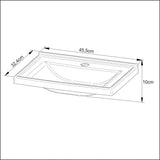Mueble para Lavamanos Linz Blanco 45x49cm Individual con Lavamanos y con con Una Puerta - Muebles para Baño | Bylmo