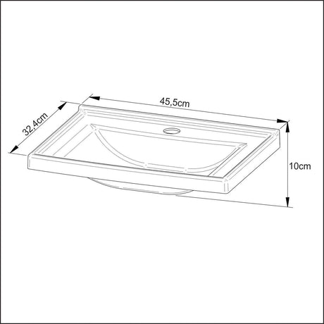 Mueble para Lavamanos Linz Blanco 45x49cm Individual con Lavamanos y con con Una Puerta - Muebles para Baño | Bylmo