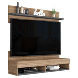Panel de TV 2AZ Miel 137.7x134.6cm para TV Hasta 60 Pulgadas y con Dos Compartimientos