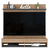 Panel de TV 2AZ Miel 137.7x134.6cm para TV Hasta 60 Pulgadas y con Dos Compartimientos