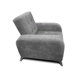 Poltrona Azalea Gris 80 cm de Tela sin Cojines Decorativos