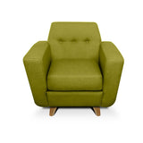 Poltrona Mouret Verde 85 cm de Tela sin Cojines Decorativos