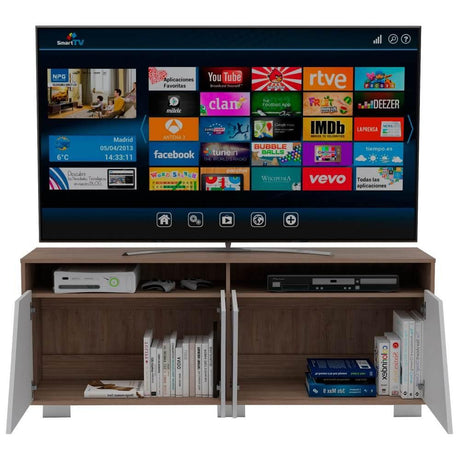 Combo Rack TV Fracktal Miel y Mesa Centro Kaia Wengue - Bylmo