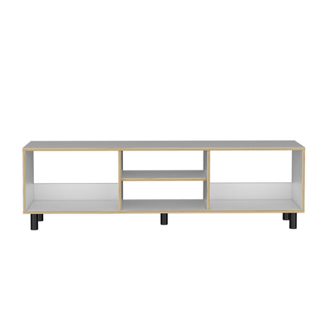Rack de TV Tunez Blanco 160x47.5cm Para TV Hasta 70 Pulgadas sin Cajones y con Patas - Muebles para TV | Bylmo