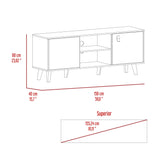 Rack de TV Funes Taupe 150x60cm para TV Hasta 65" Pulgadas con Seis Compartimientos - Muebles de TV | Bylmo